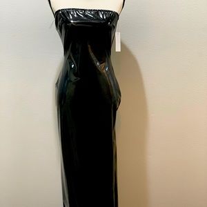 Black strapless dress